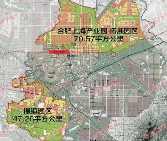 新站区东部与肥东县北部作为合肥未来产业布局最重要的区域之一