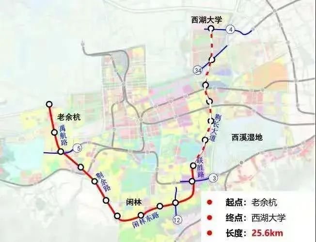 在杭州地铁四期规划中,描述到:地铁13号线起于溪塔村站,止于宋家湾路