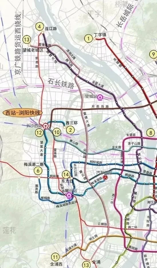 最新消息长沙地铁7号线暂定12月开工地铁13号线大调整