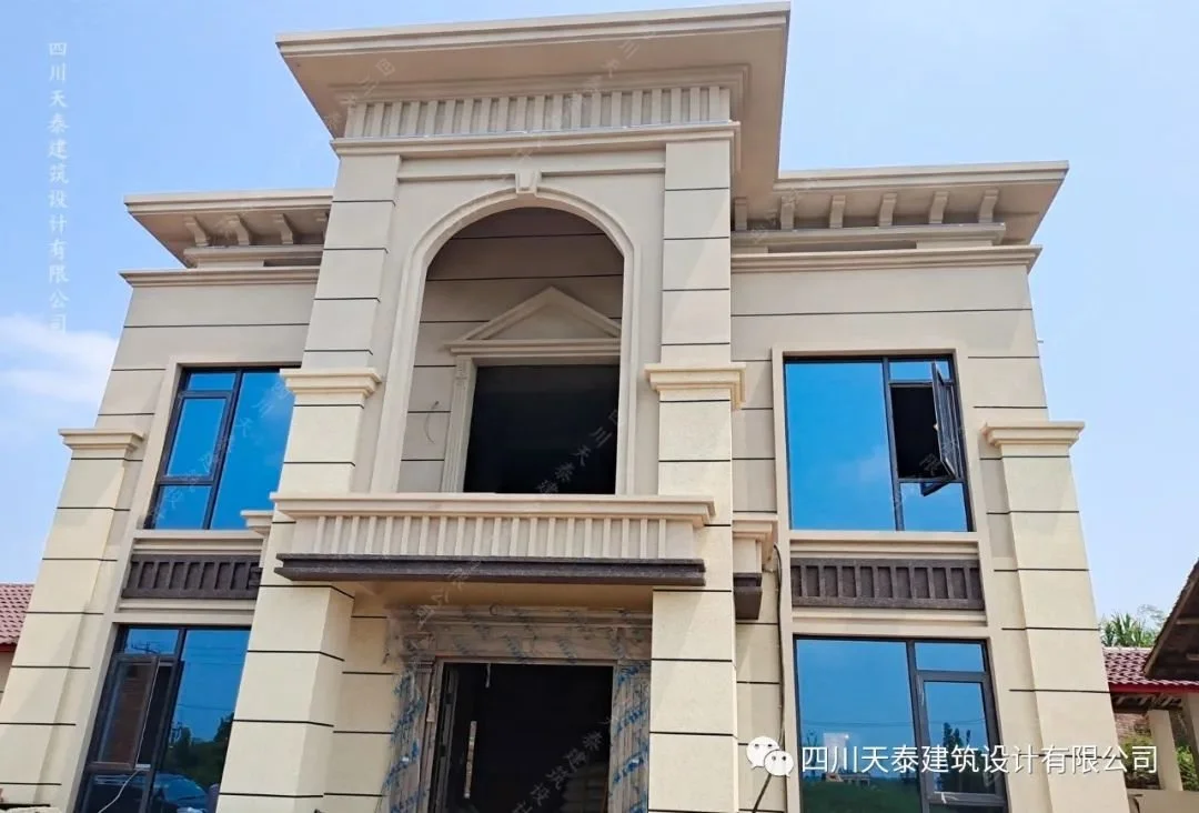 四川自贡三层欧式乡村别墅完工实景 农村别墅自建房 自贡施工队