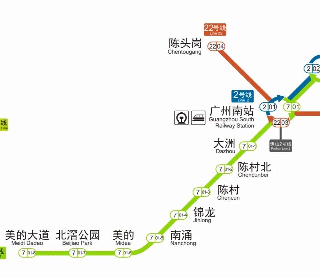 广州地铁7号线顺德段站名正式公布快来看