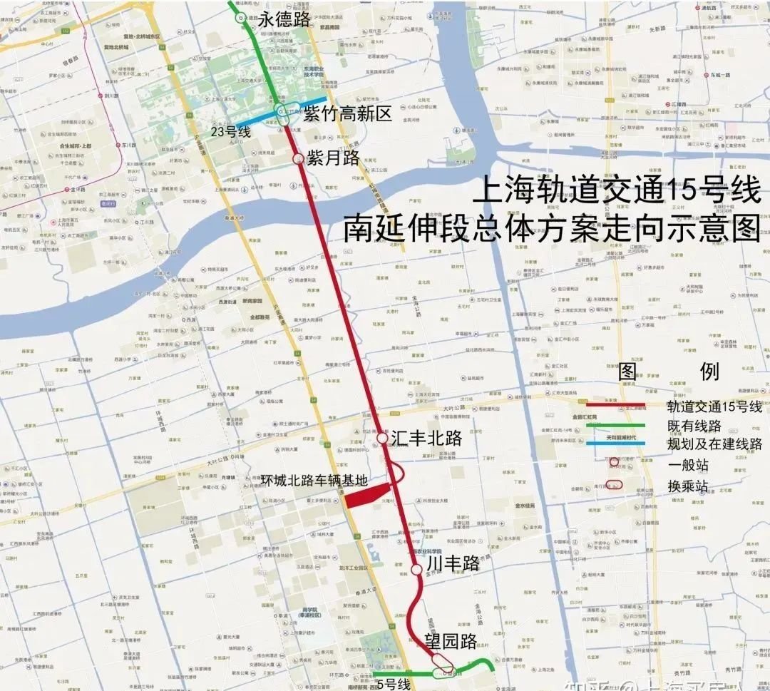 共设望园路(换乘5号线,南枫线,川丰路,汇丰北路,紫月路4座车站.