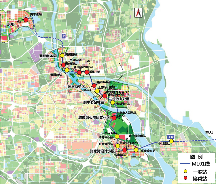 北京通州M101线确保年内开工！与地铁3号线实现换乘或者贯通运行