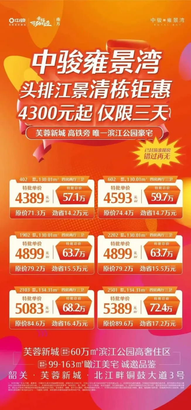 @买房人 周末好房特惠 市区江景房4字头起……快抢!-房产资讯-房天下