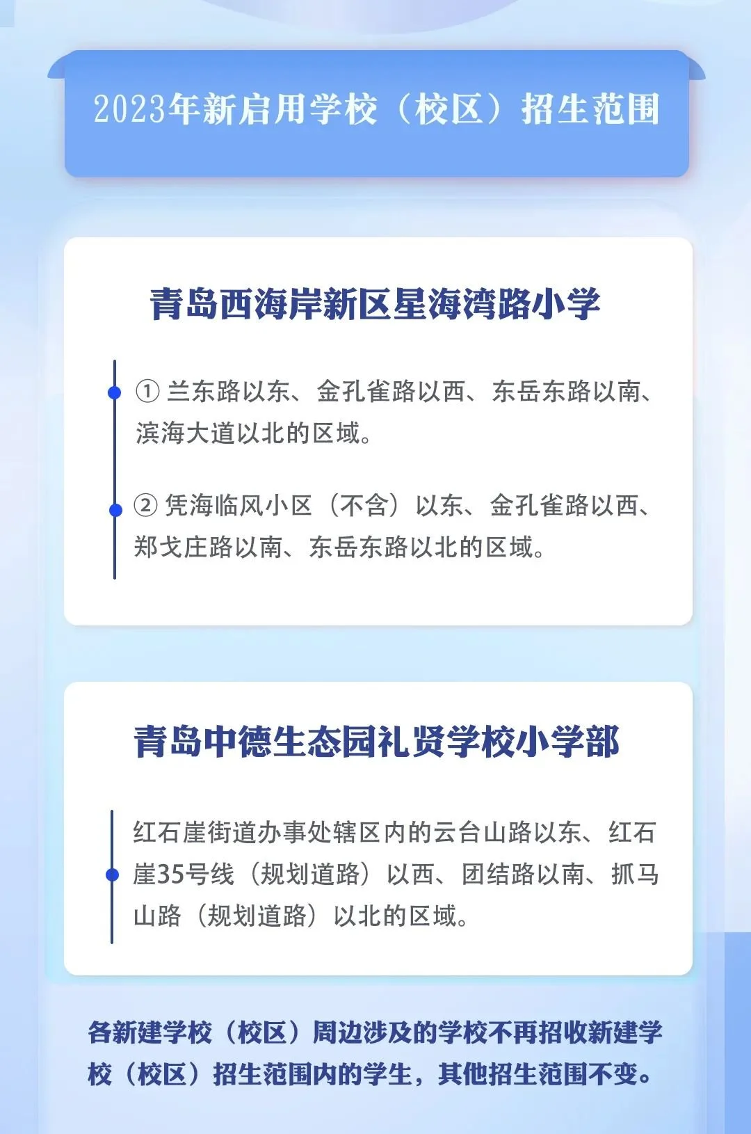 欧宝体育2023|艳修少爷|西海岸新区小学初中入学招生政策+时间安排+报名流程