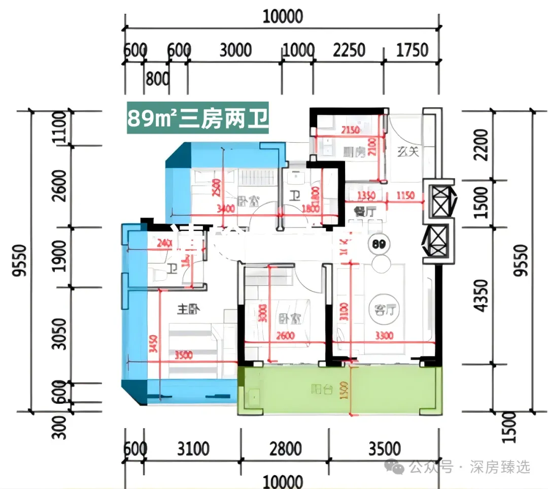 80㎡做3房2卫!光明最贵限价盘户型图曝光!-房产资讯-房天下