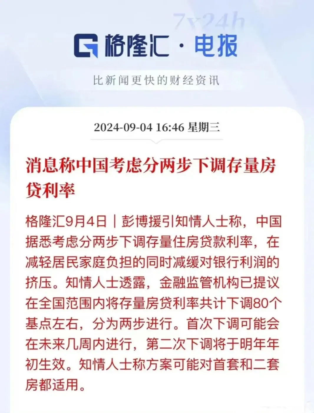 全网疯传!最快本周五!存量房贷利率将下调80个BP……-房产资讯-房天下