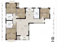 4室,近140平米,临月牙河,环境好,无噪音居住舒适。