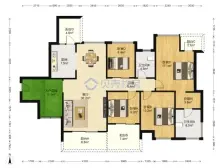 两江新区 融科海阔天空二期136平米 4室2厅