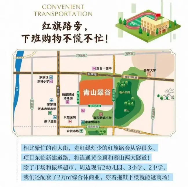红旗路旁，下班购物不慌不忙