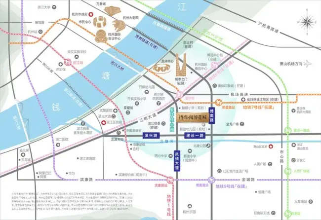 【闻博花城】左滨江,右奥体,这里坐拥多板块外溢红利