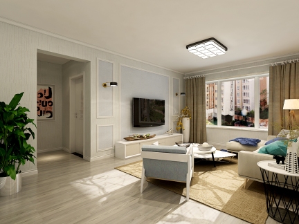 室厅现代简约装修效果图2020-房天下家居装修网
