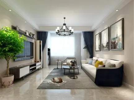 现代三居室客厅沙发装修效果图大全