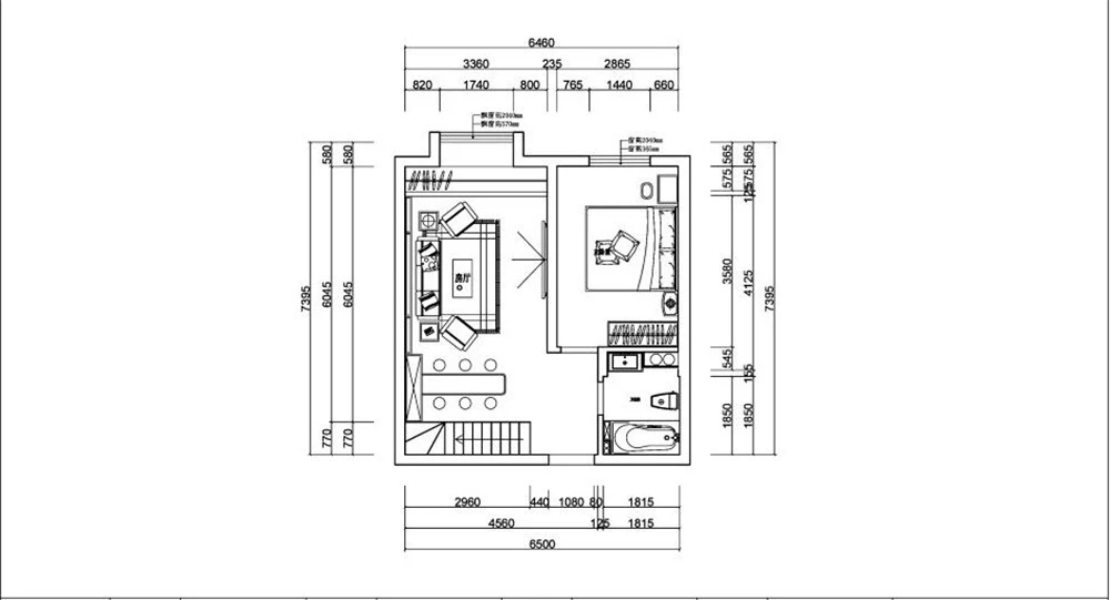 113平米二居室设计说明，14万元装修的现代风格有什么效果？-首创暖山装修