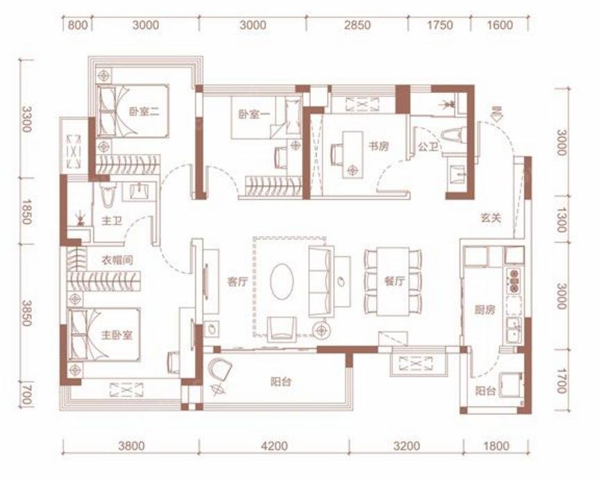 119平米四居室设计说明，20万元装修的古典风格有什么效果？-海伦印象装修