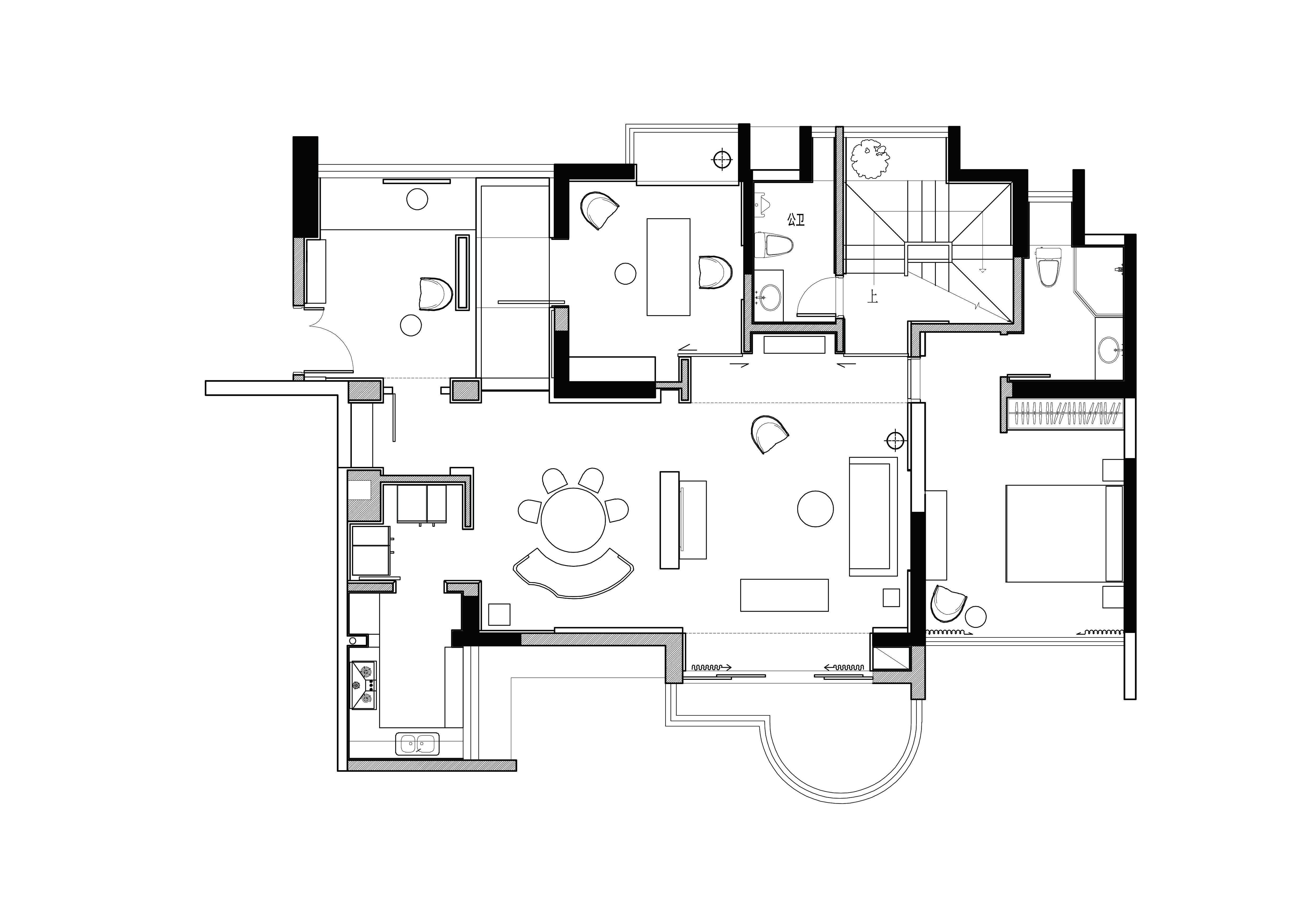这套240.49平米的五居室，最后还是选定现代风格，效果竟远超预期。-中金海棠湾别墅装修