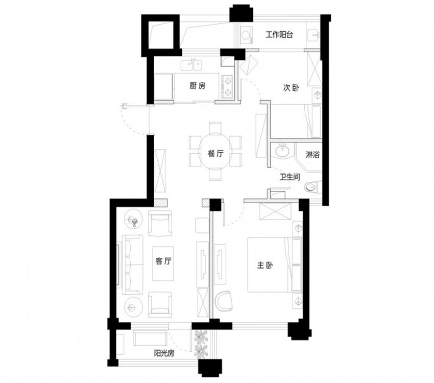 67.3平米的二居室，运用现代的装修风格效果是怎样的？-智慧新城装修