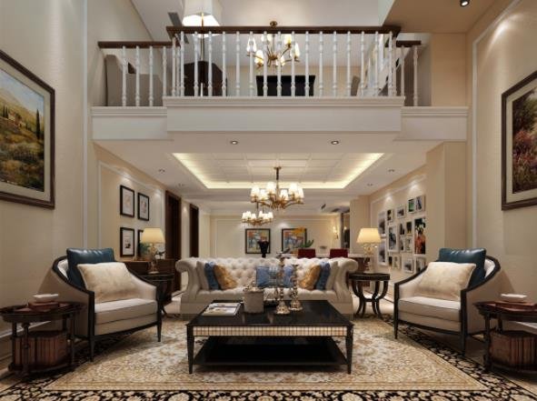 270平米四居室的美式风格案例，半包只花21万！-金地湖城大境别墅装修