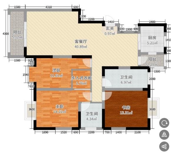 现代风格三居室装修案例，144平米的房子装修多少钱？-中海熙岸装修