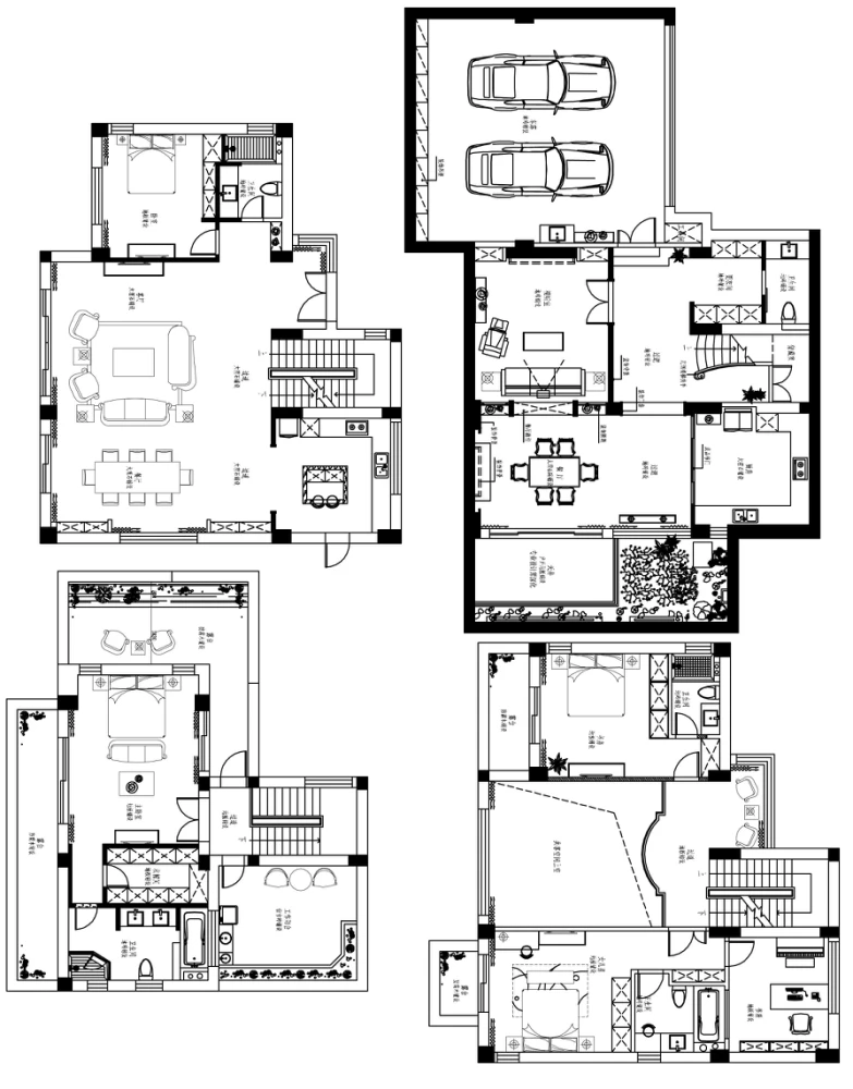 现代五居室400平米128万-湖滨四季装修案例-苏州房