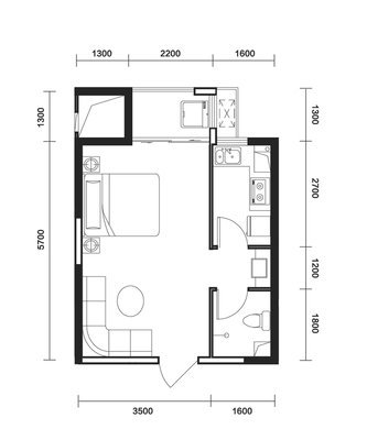 现代风格一居室装修案例，79平米的房子装修多少钱？-筑境装修