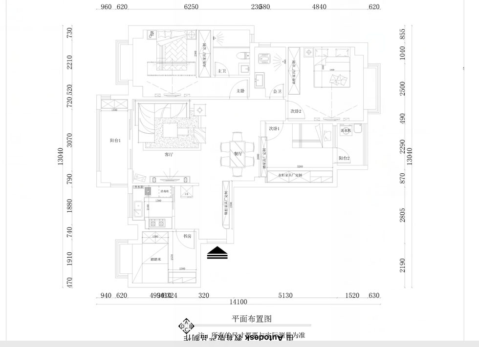 南宁万达茂-113平米三居室-简欧风格装修案例