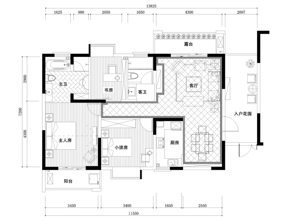 该户型原始结构设计图