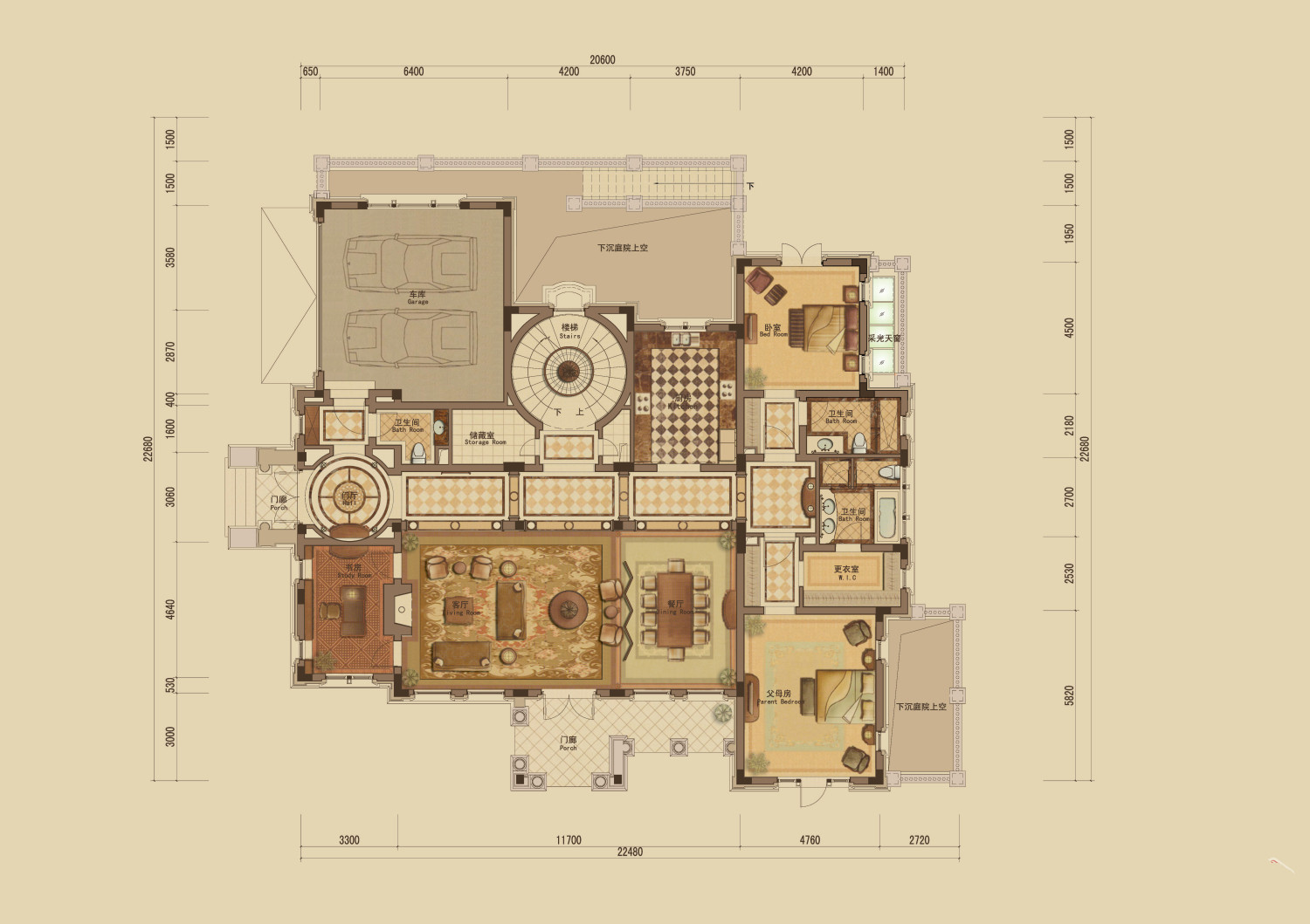 113.53平米的三居室装修案例欣赏，将现代风融入到现代生活当中。-鲁能领秀城装修