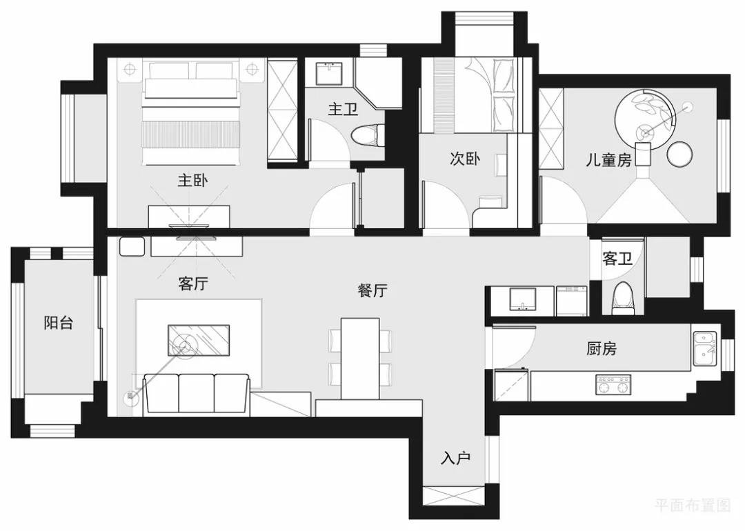 我家123.21平三居室，现代装修风格，美翻了！-源兴居装修