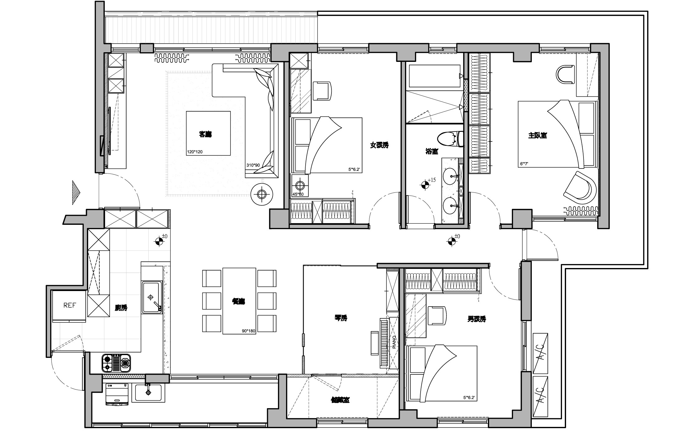 84.23平米，全包，其他风格的房子如何装修？-鼎峰公园豪庭装修