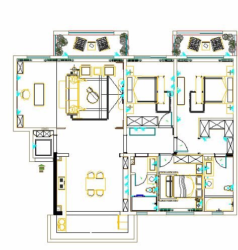 华润置地中央公园134㎡ 中式风格 3室1厅2卫1厨 