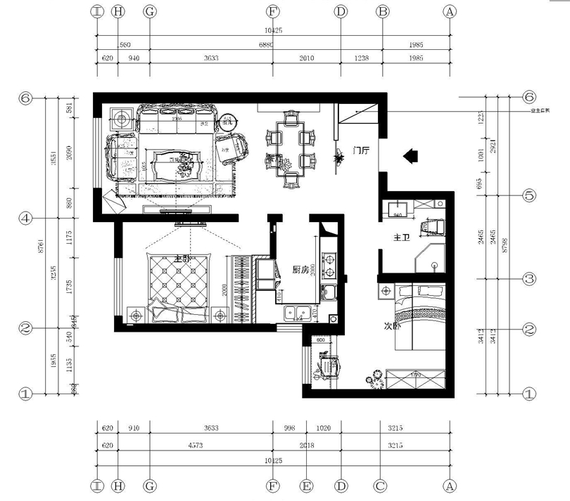 89平米现代风格二居室，预算8万，点击看效果图！-保利蓝海嘉居三期瑞园装修
