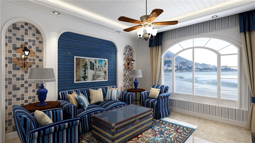 半包花4万元装修这套93平米的二居室，地中海风格，给大家晒晒！-保利海棠湾装修
