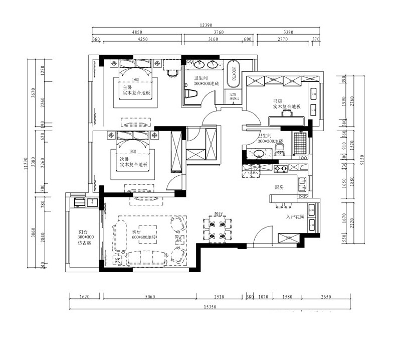邻居家98.97平米的三居室，仅仅用了10万元，就完成了全包装修，如此划算！-万福国际广场装修