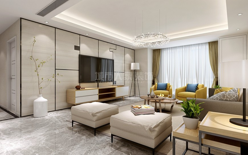115平米三居室设计说明，4万元装修的现代风格有什么效果？