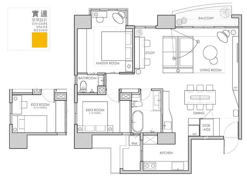 91平米现代风格二居室，预算8万，点击看效果图！-华清学府城装修
