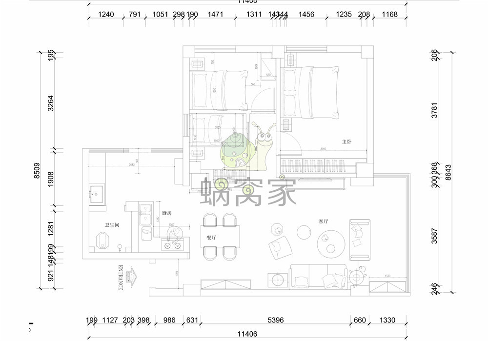 89平米的二居室，采用现代风格装修的效果如何呢？-广州雅居乐花园浅山小筑装修