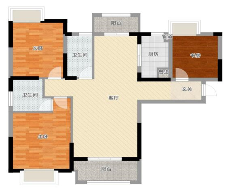 123平米的房子能装修成什么效果？现代风格三居室装修案例！-幸福湾装修