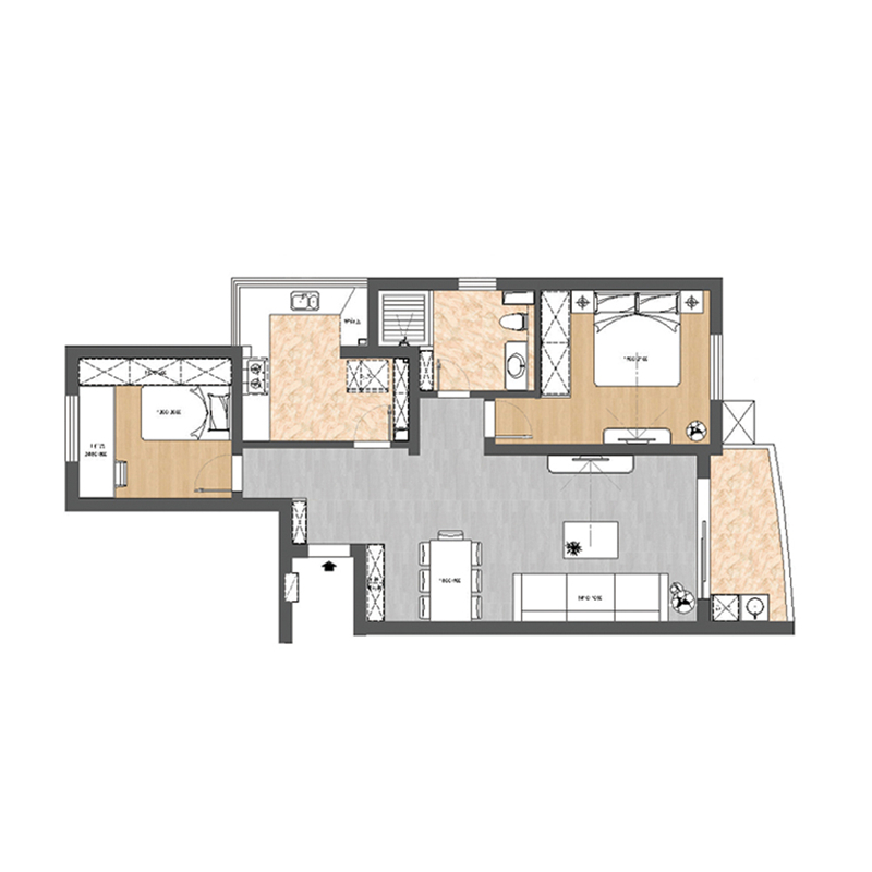 邻居家107平米的二居室，仅仅用了16万元，就完成了装修，如此划算！-正峰苑装修