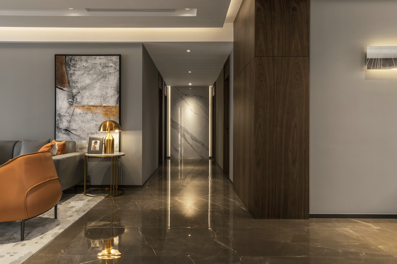 融信万科古翠隐秀实例，200平米的四居室，质感与时尚并存的现代风装修。