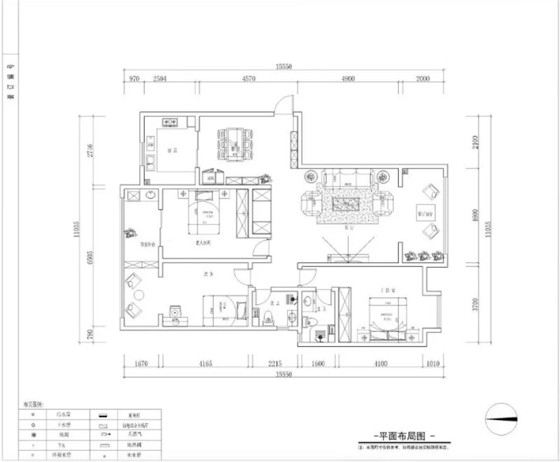 180平米的房子装修多少钱现代风格四居室设计说明汉城北路社区装修