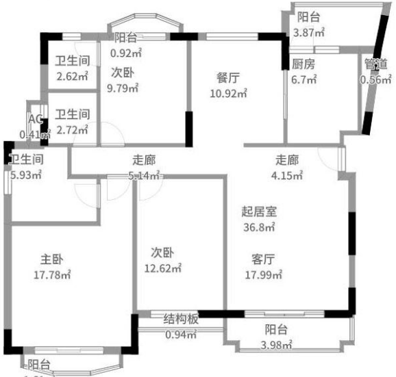 中式三居室