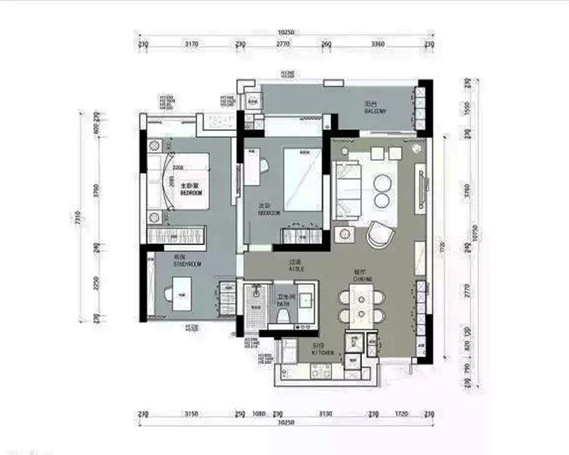 117平米三居室仅17万，太超值了！现代风格老婆最爱！-上海康城四期装修