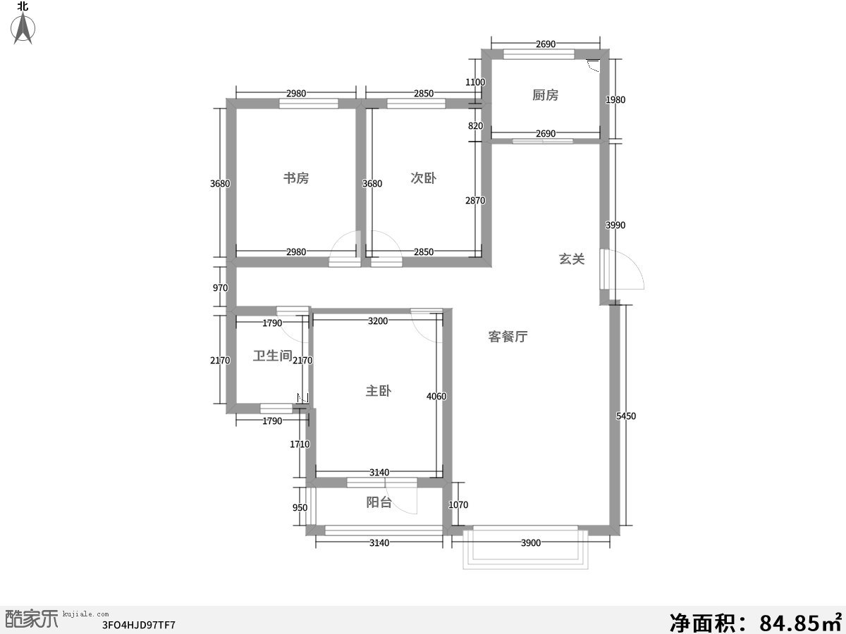 104平米三居室的现代风格案例，只花10万！-紫美雅和三期装修