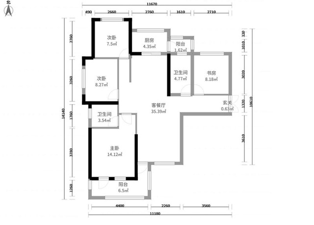 国美江天御府实例，136平米的四居室，质感与时尚并存的美式风装修。