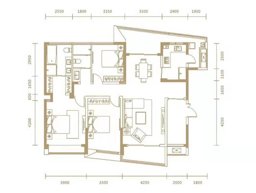现代风格三居室装修案例，155平米的房子这样装才阔气！-龙湖紫云台装修