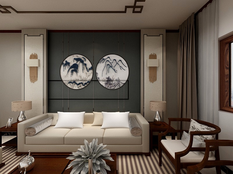 这套111平米的三居室，最后还是选定新中式风格，效果竟远超预期。-天津津南新城别墅装修