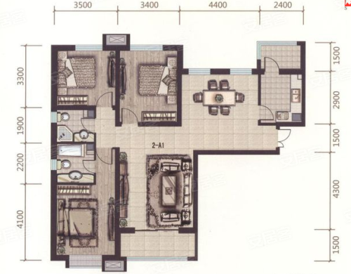 139平米现代风格三居室，预算9万，点击看效果图！-富丽国际装修