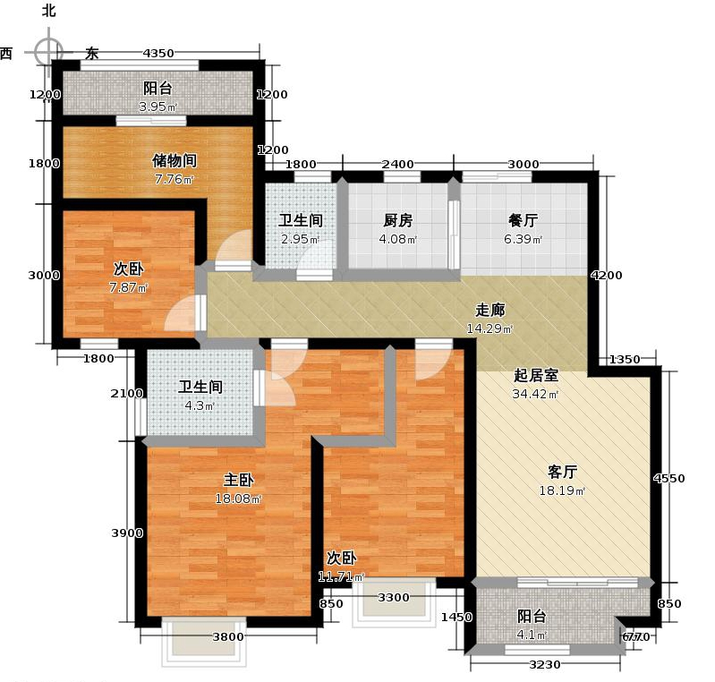 106平米的三居室装修案例欣赏，将古典风融入到现代生活当中。-两江春城装修