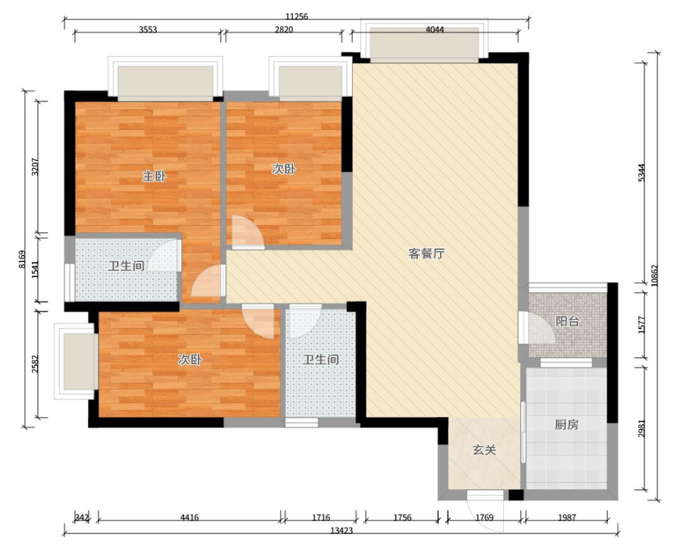 邻居家119平米的三居室，仅仅用了12万元，就完成了装修，如此划算！-天府城装修